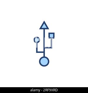 Usb icon vector. Flash disk sign and symbol. flash drive sign. Stock Vector
