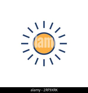 Sun icon vector. Brightness sign and symbol Stock Vector