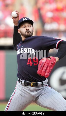 Minnesota Twins starting pitcher Pablo Lopez throws during the first ...