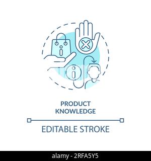 Product knowledge soft blue concept icon Stock Vector