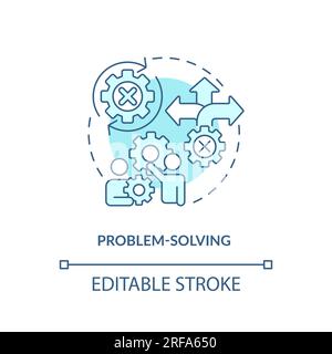 Problem solving soft blue concept icon Stock Vector