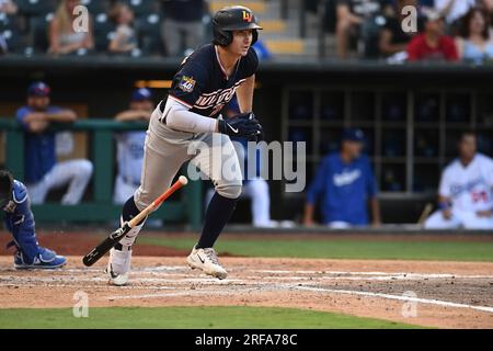 Catcher Tyler Soderstrom (21) of the Las Vegas Aviators in the dugout  during the game against the Oklahoma City Dodgers on June 21, 2023 at  Chickasaw Bricktown Ballpark in Oklahoma City, Oklahoma. (