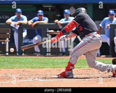 Minnesota Twins catcher Christian Vazquez reacts before the start of a  baseball game against the Chicago White Sox, Monday, April 10, 2023, in  Minneapolis. (AP Photo/Abbie Parr Stock Photo - Alamy