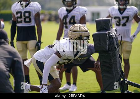 New Orleans Saints linebacker Stephone Anthony (50) runs through drills  during NFL football practice in Metairie, La., Tuesday, June 13, 2017. (AP  Photo/Gerald Herbert Stock Photo - Alamy