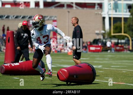 San Francisco 49ers' Tomasi Laulile during an NFL preseason football game  against the Green Bay Packers in Santa Clara, Calif., Friday, Aug. 12, 2022.  (AP Photo/Godofredo A. Vásquez Stock Photo - Alamy