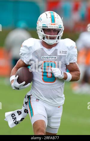 Miami Dolphins wide receiver River Cracraft (85) runs drills during  practice at the NFL football team's training facility, Wednesday, July 26,  2023, in Miami Gardens, Fla. (AP Photo/Lynne Sladky Stock Photo - Alamy