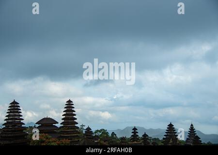 The roofs of the 'Pura Besakih' temples Stock Photo