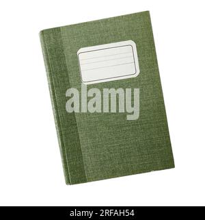 green notebook isolated on white background, Stock Photo