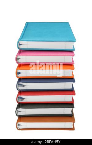 stack of books isolated on white background. Stock Photo