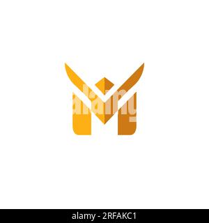 Letter M Logo Design. MV Logo Vector Stock Vector