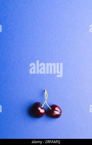 Juicy ripe cherries close-up watercolor drawing Stock Photo - Alamy