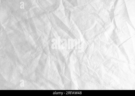 Pattern texture crumpled white fabric background Stock Photo