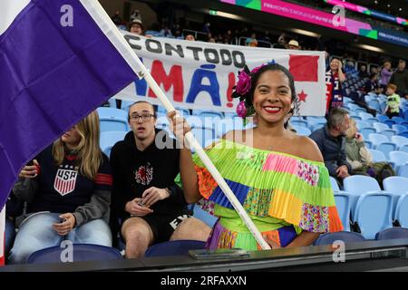 Sydney, Australia. 02nd Aug, 2023. Panama fan during the FIFA Women's World Cup 2023 match between Panama Women and France Women at Allianz Stadium, Sydney, Australia on 2 August 2023. Photo by Peter Dovgan. Editorial use only, license required for commercial use. No use in betting, games or a single club/league/player publications. Credit: UK Sports Pics Ltd/Alamy Live News Stock Photo