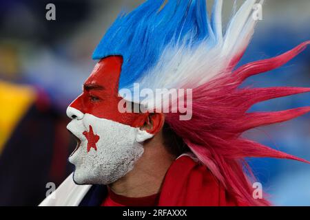 Sydney, Australia. 02nd Aug, 2023. Panama fan during the FIFA Women's World Cup 2023 match between Panama Women and France Women at Allianz Stadium, Sydney, Australia on 2 August 2023. Photo by Peter Dovgan. Editorial use only, license required for commercial use. No use in betting, games or a single club/league/player publications. Credit: UK Sports Pics Ltd/Alamy Live News Stock Photo