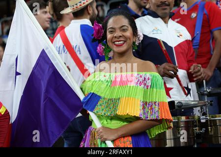 Sydney, Australia. 02nd Aug, 2023. Panama fan during the FIFA Women's World Cup 2023 match between Panama Women and France Women at Allianz Stadium, Sydney, Australia on 2 August 2023. Photo by Peter Dovgan. Editorial use only, license required for commercial use. No use in betting, games or a single club/league/player publications. Credit: UK Sports Pics Ltd/Alamy Live News Stock Photo