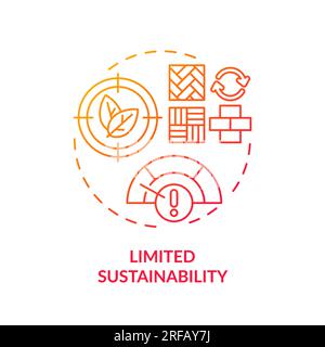 2D gradient limited sustainability line icon concept Stock Vector