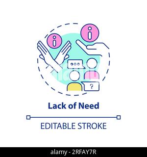 Lack of need multi color concept icon Stock Vector