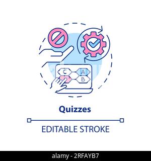 Quizzes multi color concept icon Stock Vector
