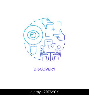 2D gradient discovery linear icon concept Stock Vector