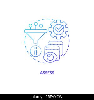 2D gradient assess linear icon concept Stock Vector