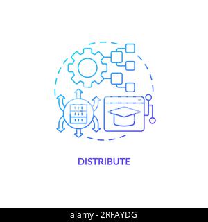 2D gradient distribute linear icon concept Stock Vector