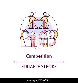 2D customizable competition line icon concept Stock Vector