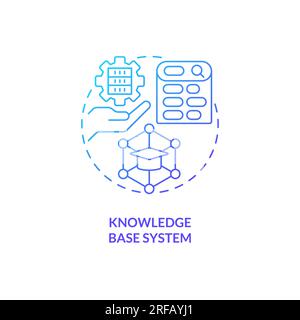 2D gradient knowledge base system icon concept Stock Vector