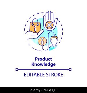 Product knowledge multi color concept icon Stock Vector