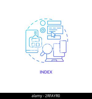 2D gradient index linear icon concept Stock Vector