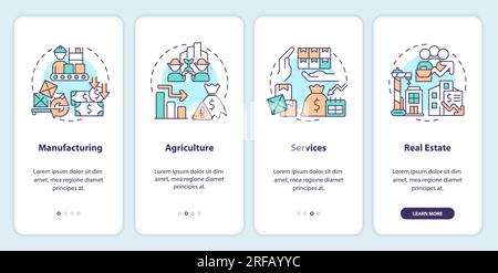 Walkthrough overproduction with line icons concept Stock Vector