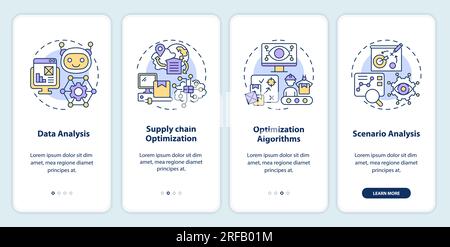 Walkthrough overproduction with linear icons concept Stock Vector
