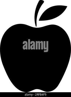 Apple silhouette isolated. Vector illustration Stock Vector
