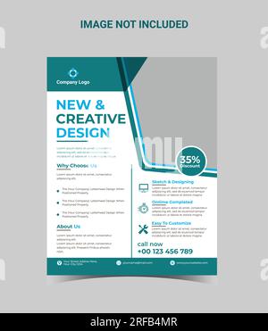 Corporate business flyer design template. Stock Vector