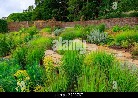 The Green Garden is one of the Colour Gardens at 'The Newt in Somerset', nr Bruton, England, UK Stock Photo