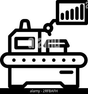 lean manufacturing mechanical engineer line icon vector illustration ...