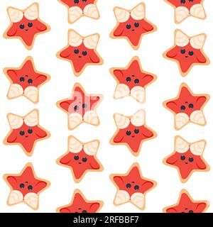 Halloween seamless cookie pattern seamless pattern satan candy Stock Vector