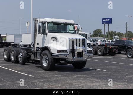 Volvo Semi Tractor Trailer Big Rig Truck display at a dealership