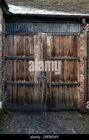 Old wooden gates Stock Photo