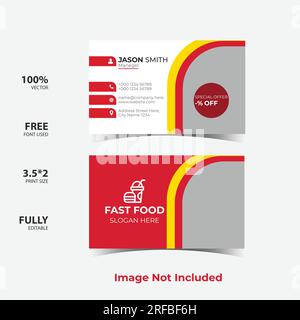 corporate modern business card design template image. Stock Vector