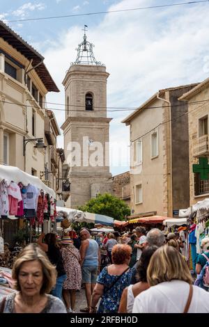 Street market, Marseillan, Herault, Occitanie, France Stock Photo