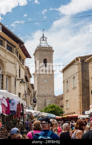 Street market, Marseillan, Herault, Occitanie, France Stock Photo