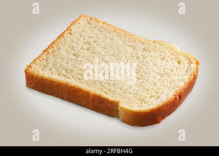 A slice of bread on a gray background Stock Photo