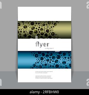 Flyer or Cover Design with Colorful Abstract Bubbly Pattern Stock Vector