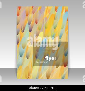 Flyer or Cover Design with Colorful Abstract Pattern Stock Vector