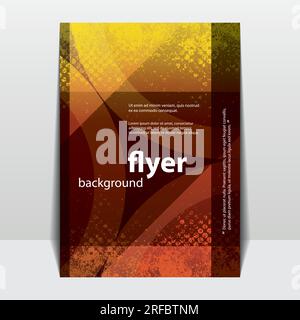 Flyer or Cover Design with Abstract Grungy Pattern Stock Vector