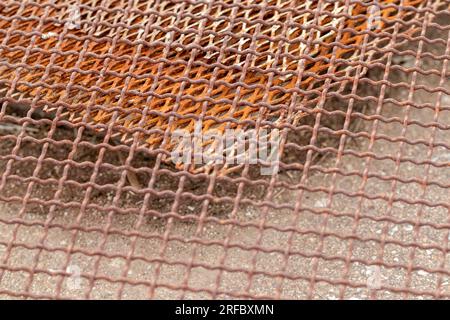 Iron Mesh grading rustic background outside rusty . High quality photo Stock Photo