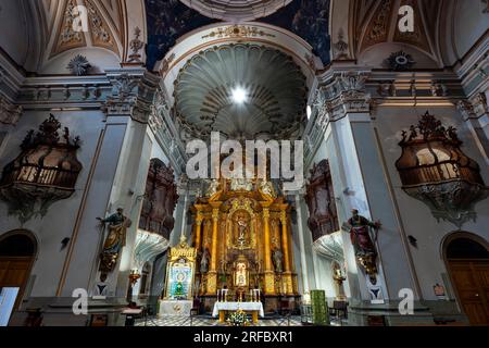 Inside the Church of San Juan el Real, old town of Calatayud, province of Zaragoza, Spain. These Baroque church was built in the 17th and 18th centuri Stock Photo
