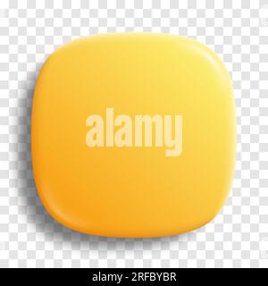App icon superellipse, glossy pastel vector on transparent background. 3D squircle button with holographic gradient and realistic soft shadow Rounded Stock Vector