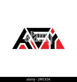 KEY triangle letter logo design with triangle shape. KEY triangle logo design monogram. KEY triangle vector logo template with red color. KEY triangul Stock Vector