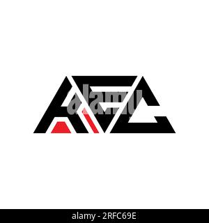 KEC triangle letter logo design with triangle shape. KEC triangle logo design monogram. KEC triangle vector logo template with red color. KEC triangul Stock Vector